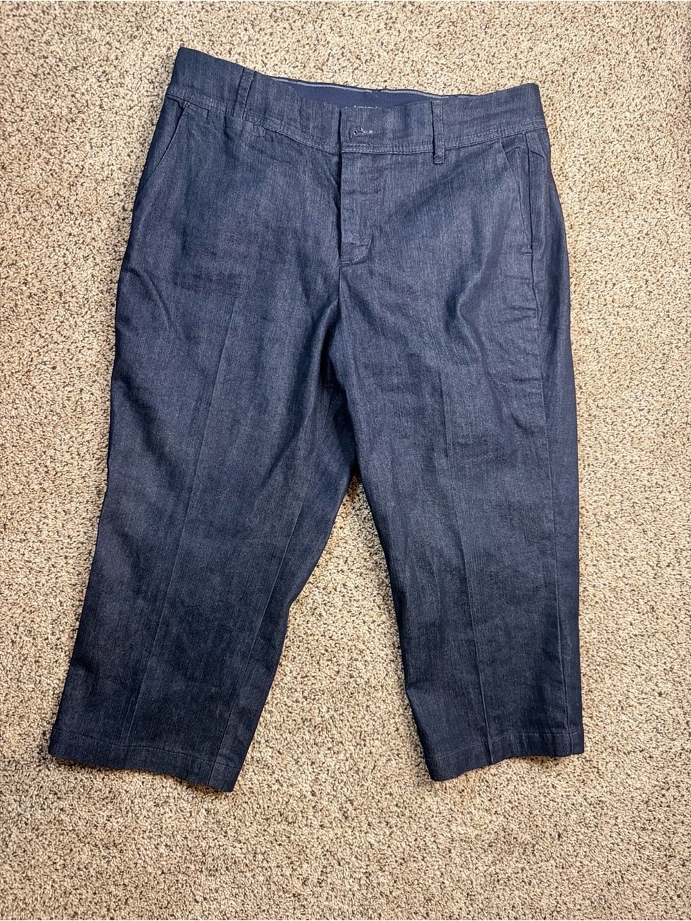 Christopher & Banks Navy Cropped Capris
